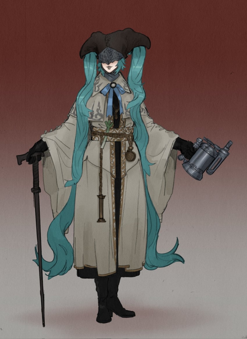 hatsune miku and yurie the last scholar (vocaloid and 1 more) drawn by ministerovvox
