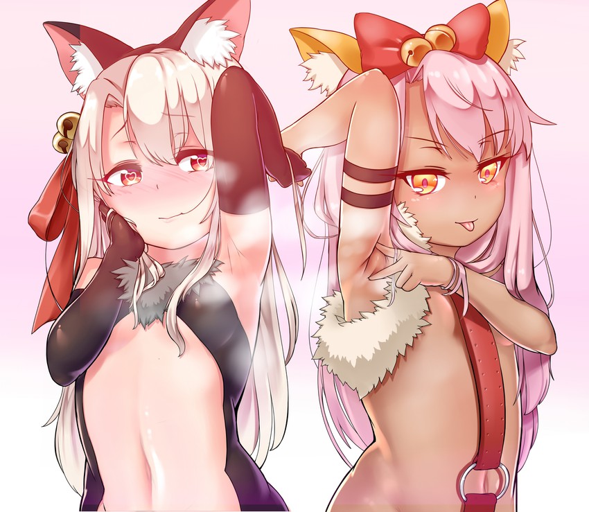 illyasviel von einzbern and chloe von einzbern (fate and 1 more) drawn by note2000