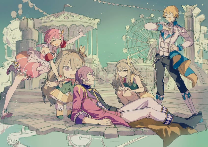 ootori emu, tenma tsukasa, kusanagi nene, kamishiro rui, and nenerobo (project sekai) drawn by nashinashi