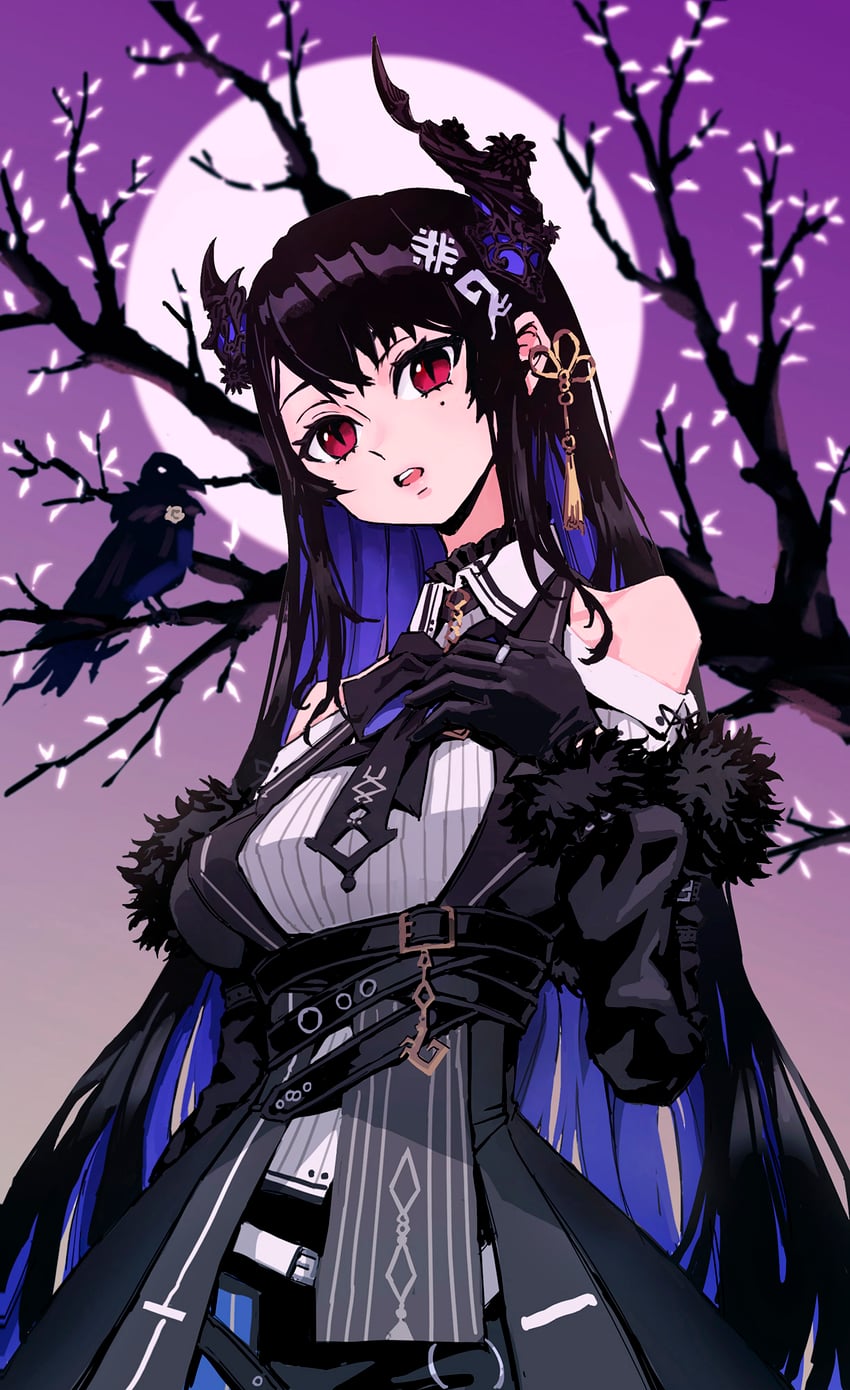 nerissa ravencroft and shadow (hololive and 1 more) drawn by wayt5h