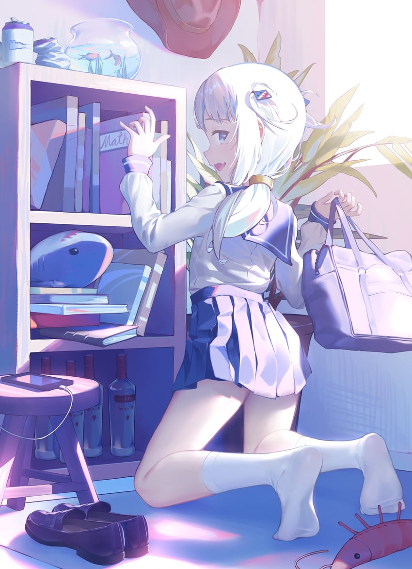 gawr gura (hololive and 1 more) drawn by impurmotive