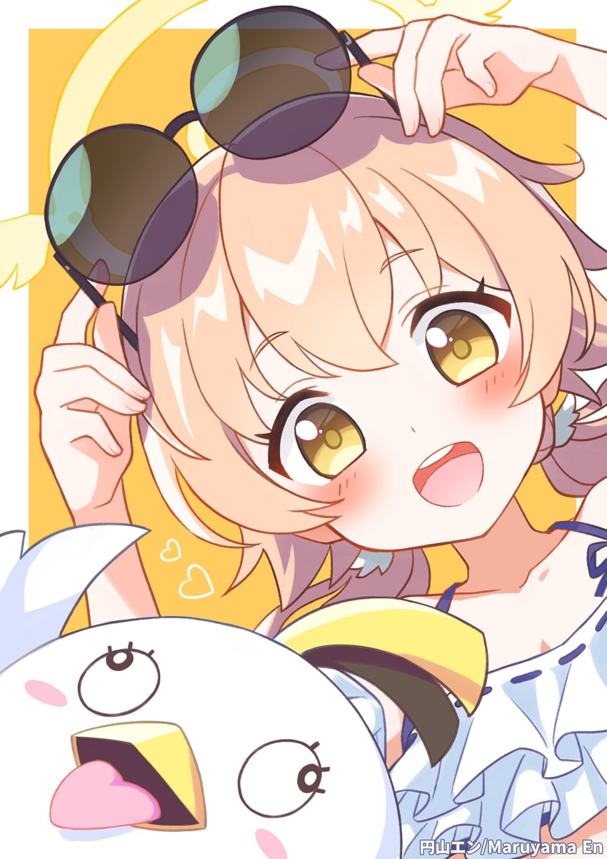 hifumi and peroro (blue archive) drawn by maruyama_en