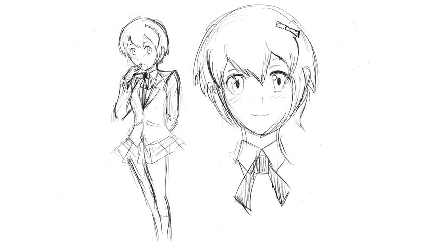 sayori (doki doki literature club) drawn by horoko