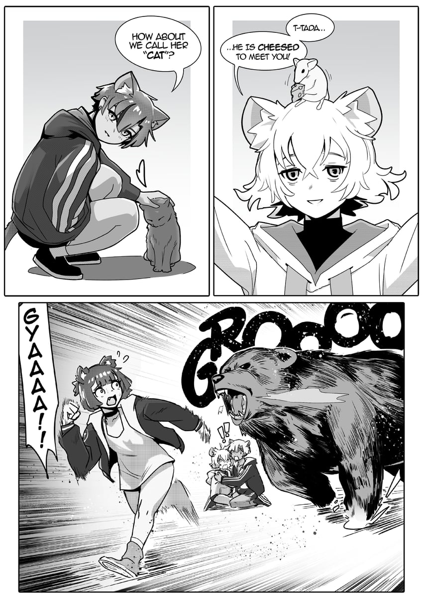 gris, kara, and perl (go! go! gris!) drawn by qwetzo