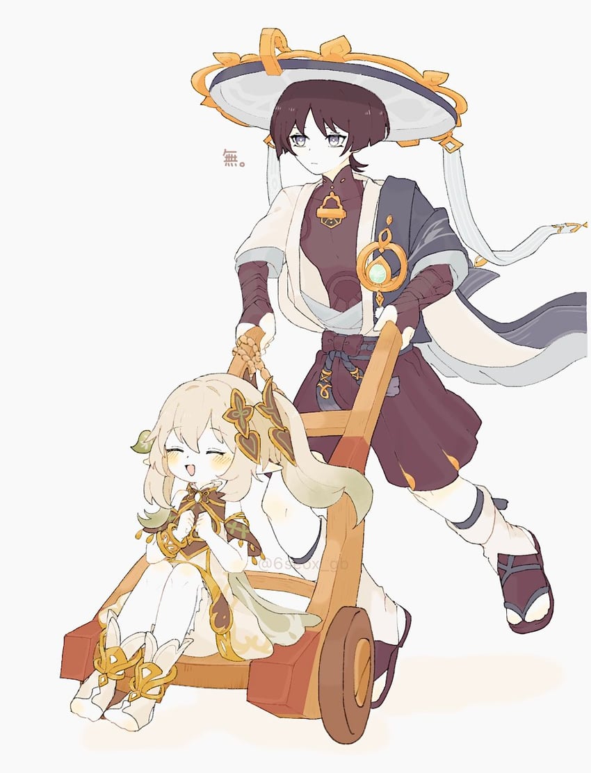 scaramouche, nahida, and wanderer (genshin impact) drawn by 6seox_gb
