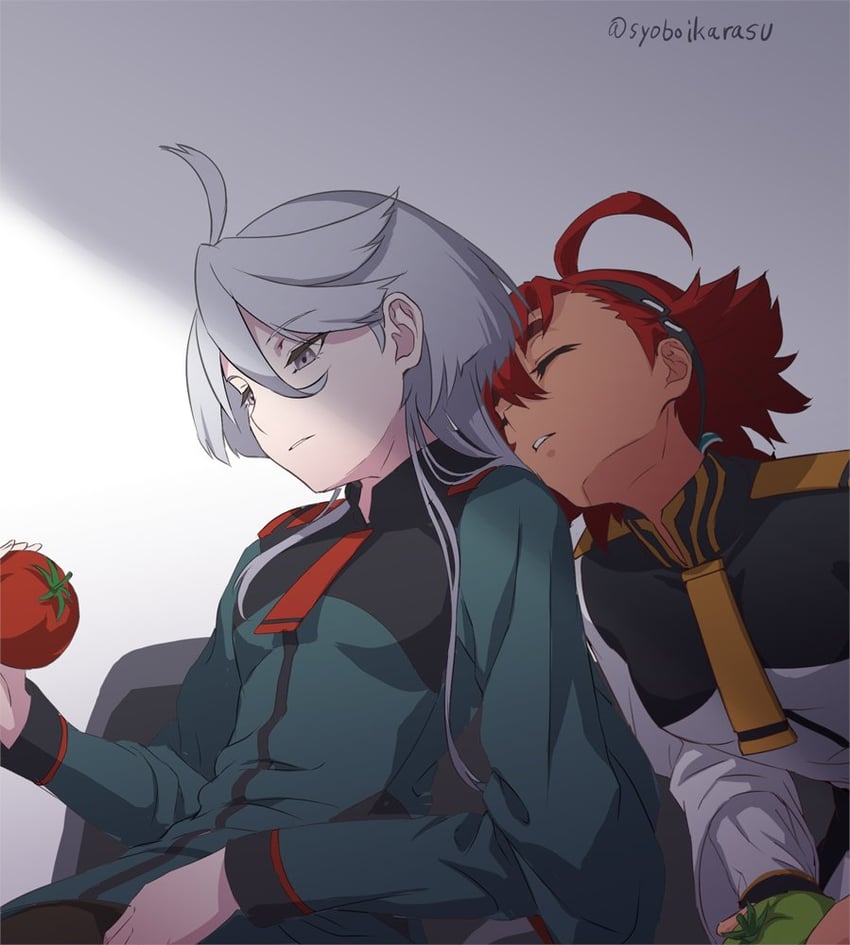 suletta mercury and miorine rembran (gundam and 1 more) drawn by shiroi_karasu