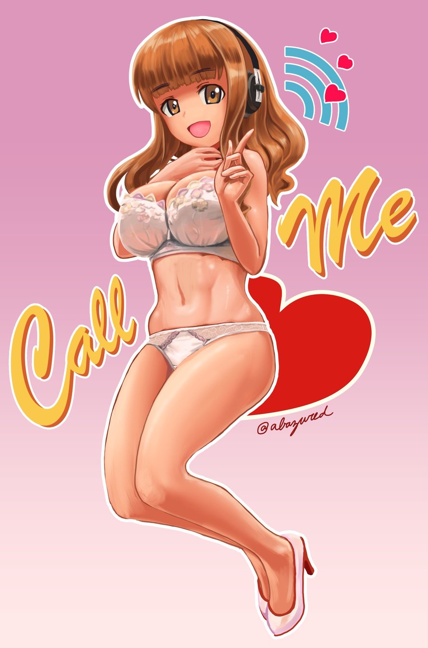 takebe saori (girls und panzer) drawn by abazu-red