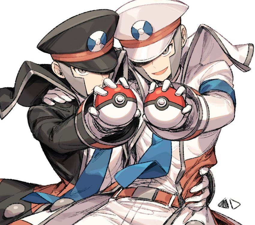 ingo and emmet (pokemon and 1 more) drawn by seku_000
