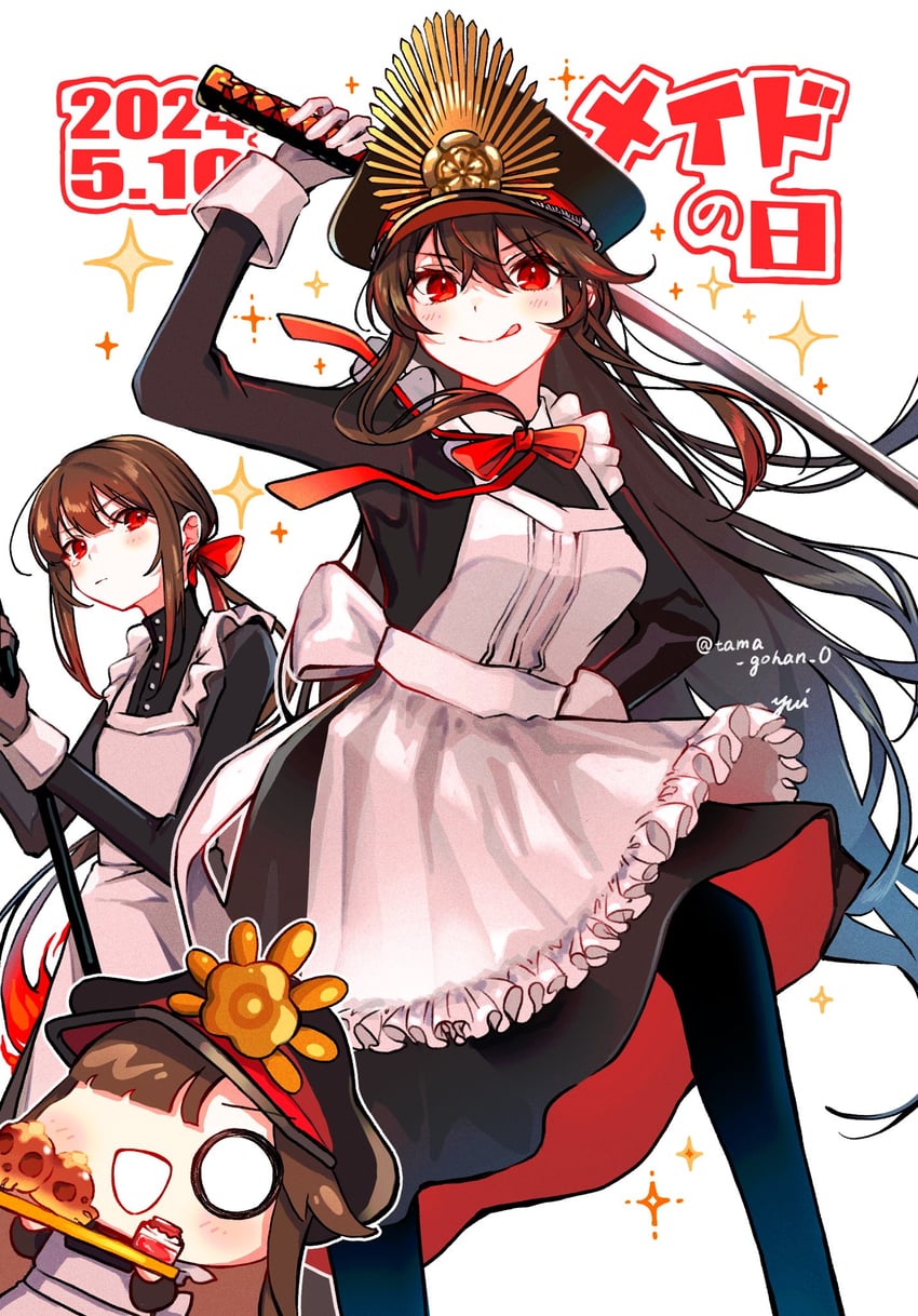 oda nobunaga, oda nobukatsu, and mini nobu (fate and 1 more) drawn by yui_(tamagohan)