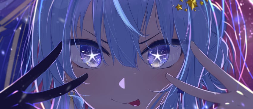 hoshimachi suisei (hololive and 1 more) drawn by mizuki_hoshiyomi