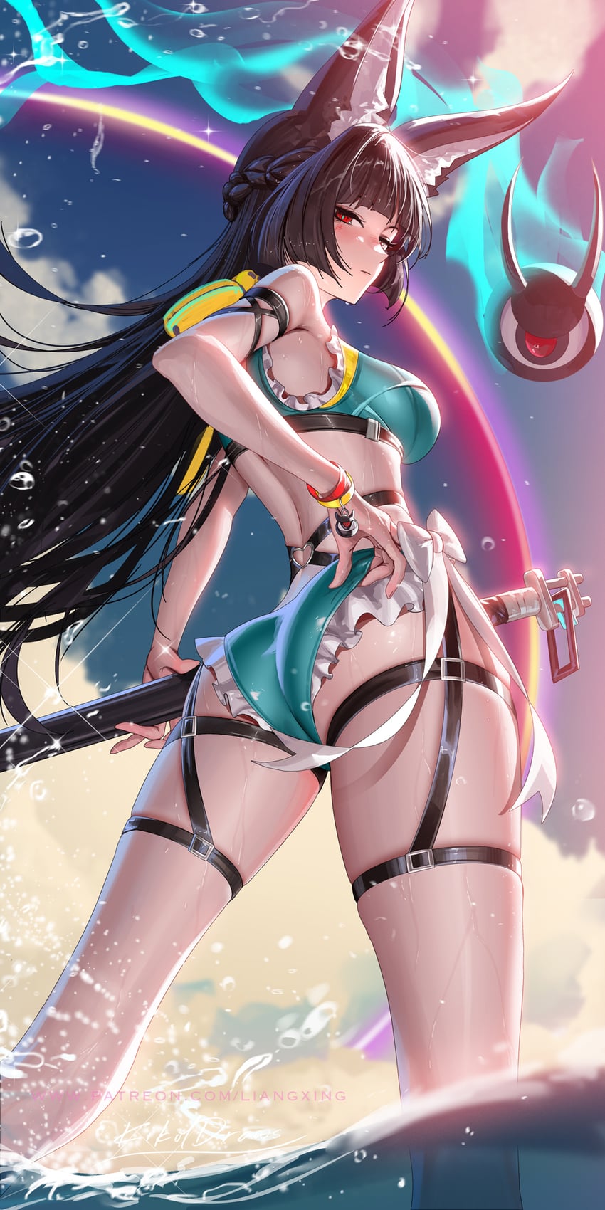 hoshimi miyabi and tailless (zenless zone zero) drawn by liang_xing