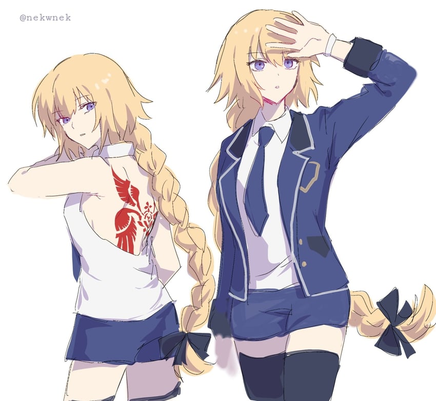 jeanne d'arc (fate and 2 more) drawn by nekwnek