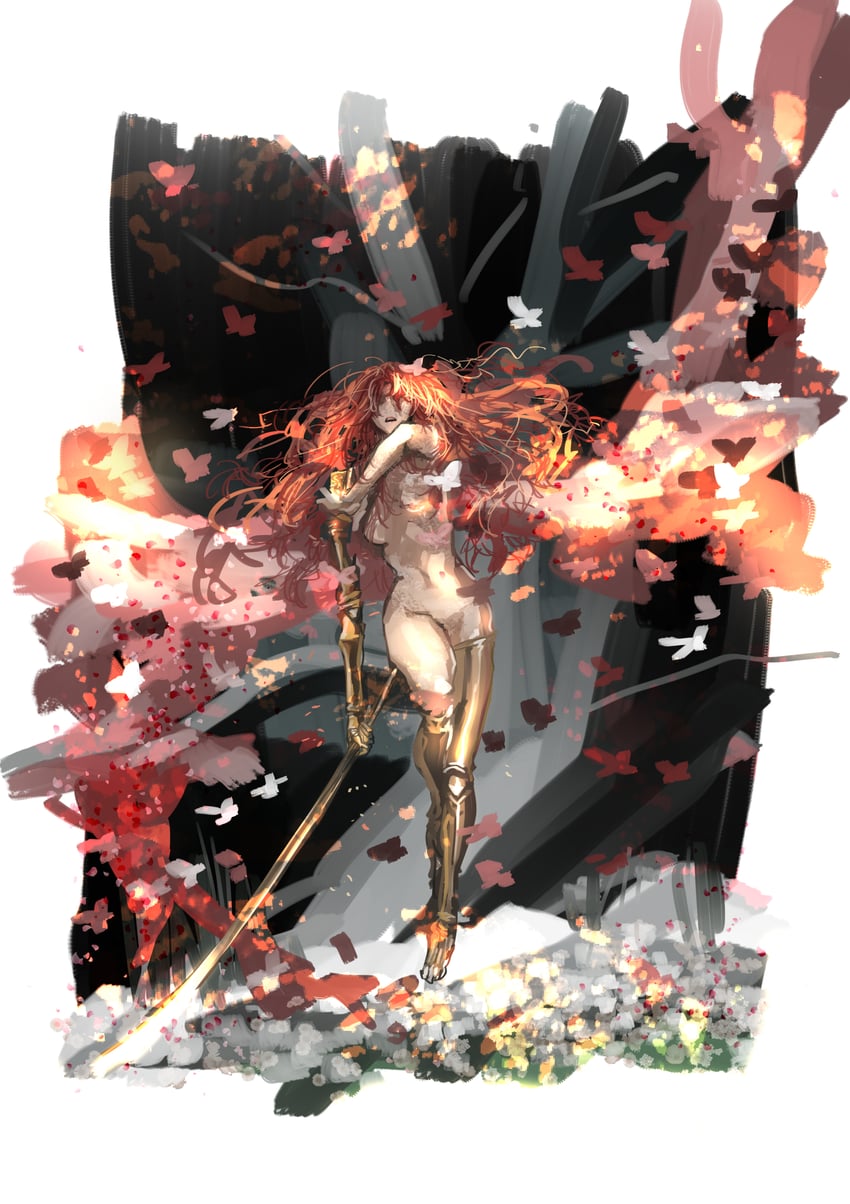 malenia blade of miquella and malenia goddess of rot (elden ring) drawn by ikuhana_niiro