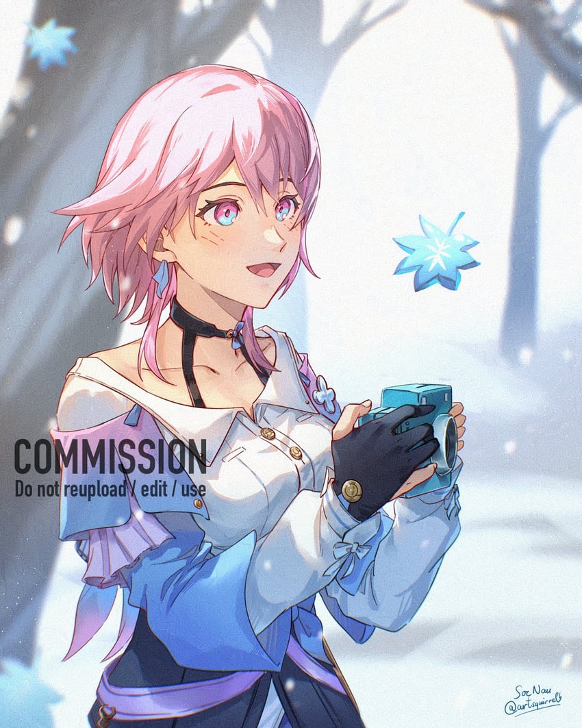 march 7th (honkai and 1 more) drawn by soc_nau