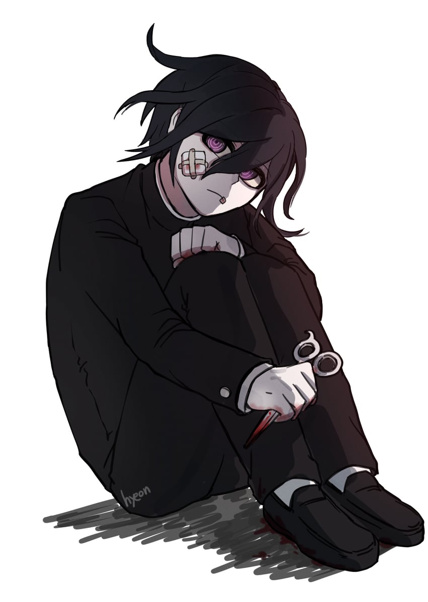 oma kokichi (danganronpa and 1 more) drawn by hyeon