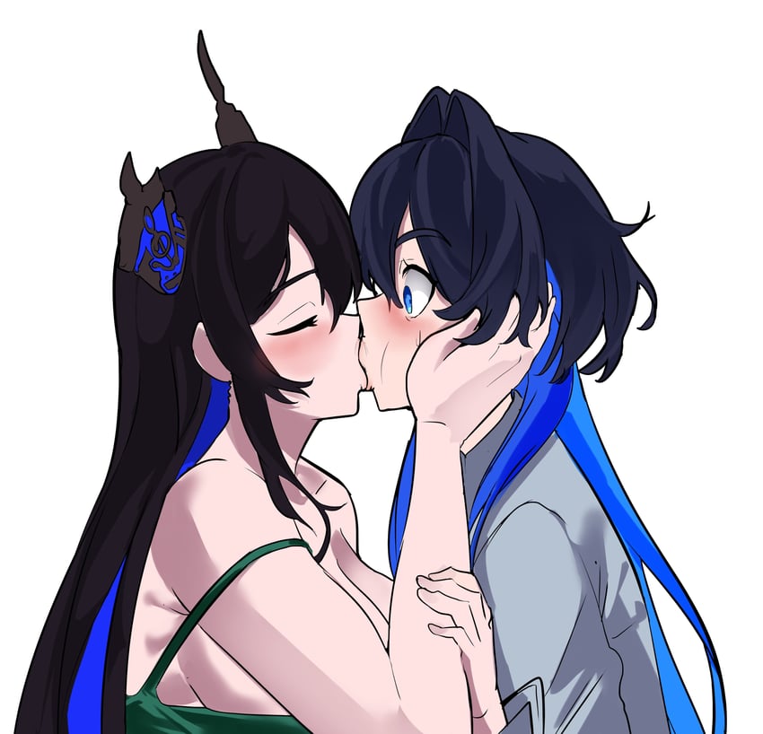 ouro kronii and nerissa ravencroft (hololive and 1 more) drawn by daaku_(koizumi_arata)