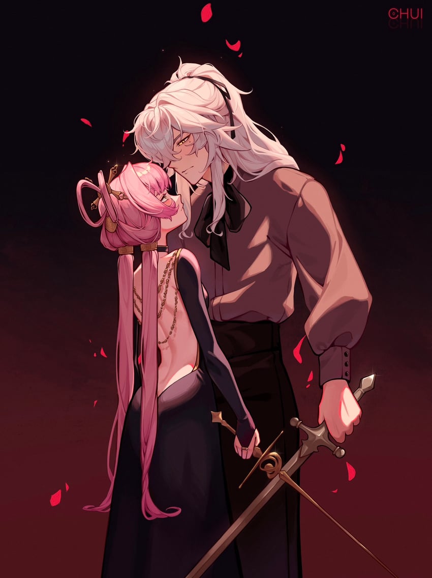fu xuan and jing yuan (honkai and 1 more) drawn by chui_art