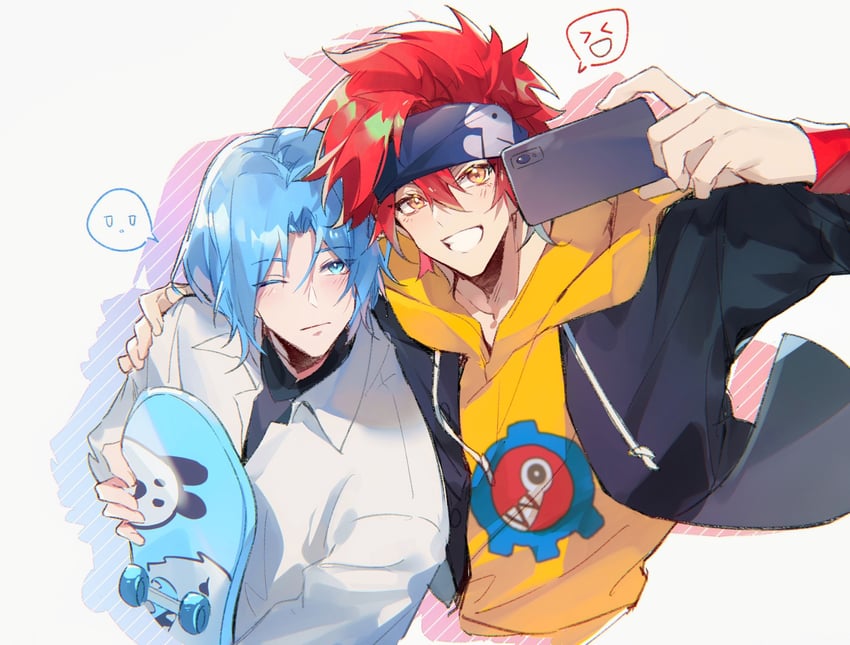 kyan reki and hasegawa langa (sk8 the infinity) drawn by yusa_(yusa0751)