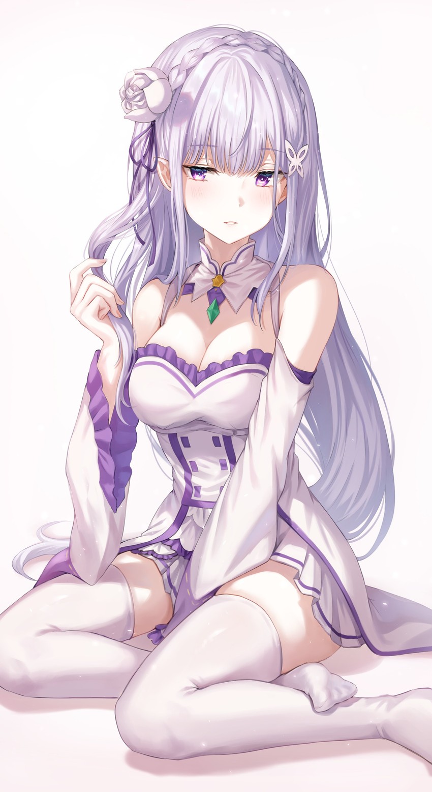 emilia (re:zero kara hajimeru isekai seikatsu) drawn by tokkyu