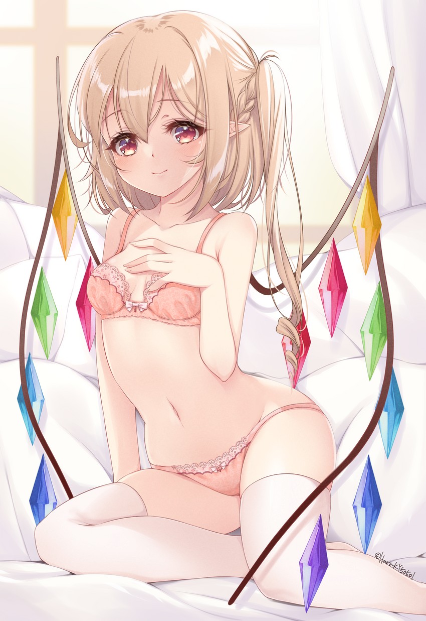 flandre scarlet (touhou) drawn by haruki_(colorful_macaron)