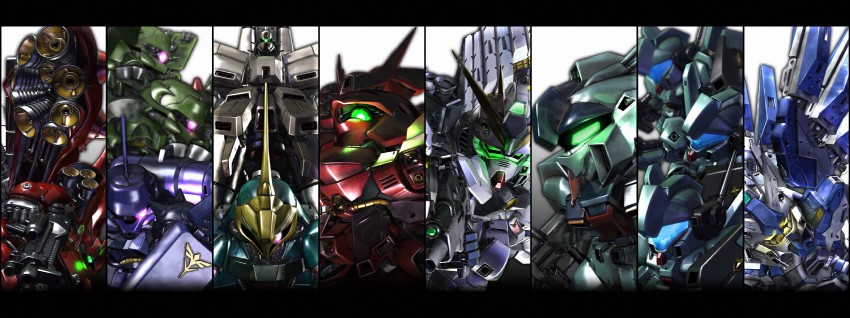 nu gundam, sazabi, hi-nu gundam, jegan, geara doga, and 4 more (gundam and 3 more) drawn by a_mituhashi