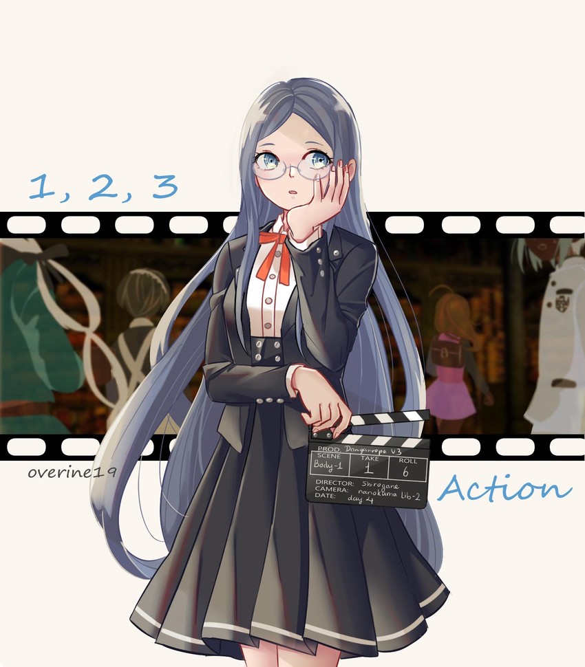 saihara shuichi, akamatsu kaede, chabashira tenko, shirogane tsumugi, and tojo kirumi (danganronpa and 1 more) drawn by overine19