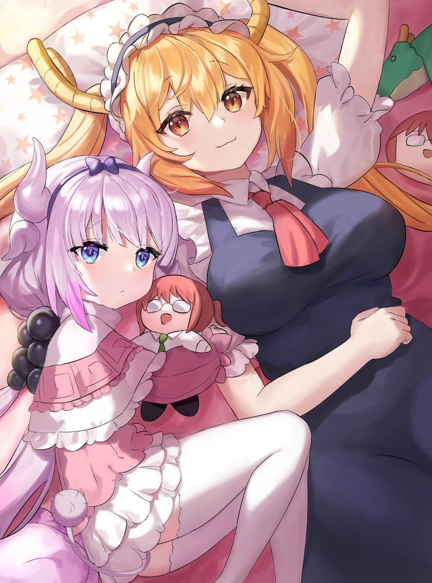 kanna kamui, tohru, and kobayashi (kobayashi-san chi no maidragon) drawn by nissy