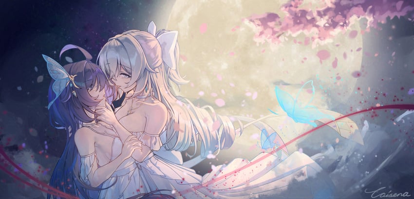 bronya zaychik and seele vollerei (honkai and 1 more) drawn by caisena
