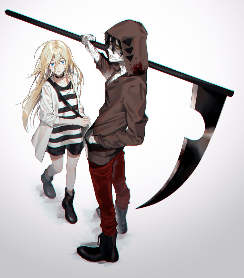 rachel gardner and isaac foster (satsuriku no tenshi) drawn by vient