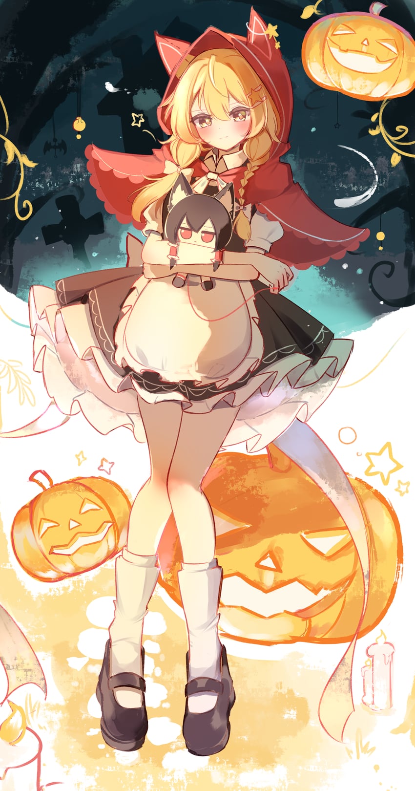 hakurei reimu, kirisame marisa, and little red riding hood (touhou and 1 more) drawn by shen_bi_ren_(user_rjgy2824)