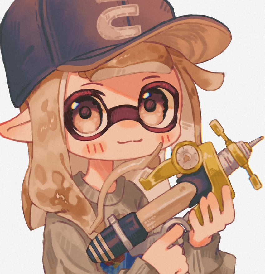 inkling player character and inkling girl (splatoon and 1 more) drawn by ochocho2828