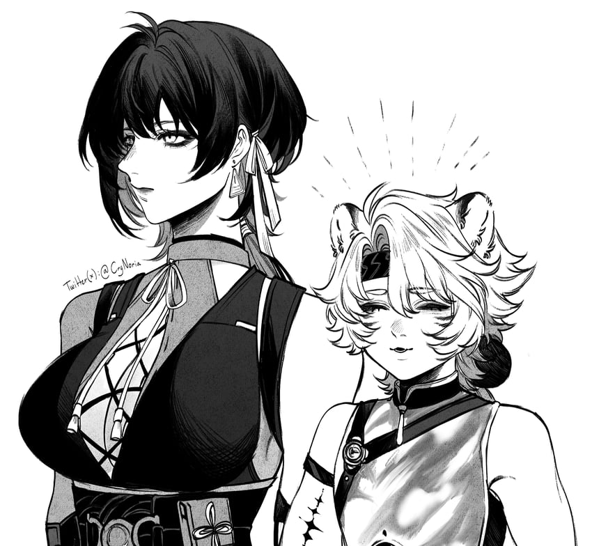 rover, female rover, and lingyang (wuthering waves) drawn by crynoria