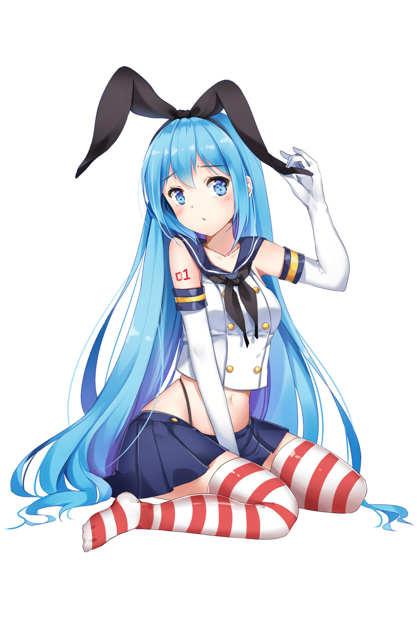 hatsune miku and shimakaze (kantai collection and 1 more) drawn by douya_(233)