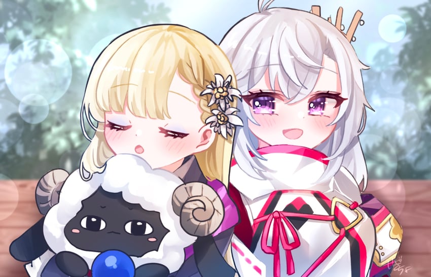 kaguya, woolby, and clarice (rune factory and 1 more) drawn by karingityou