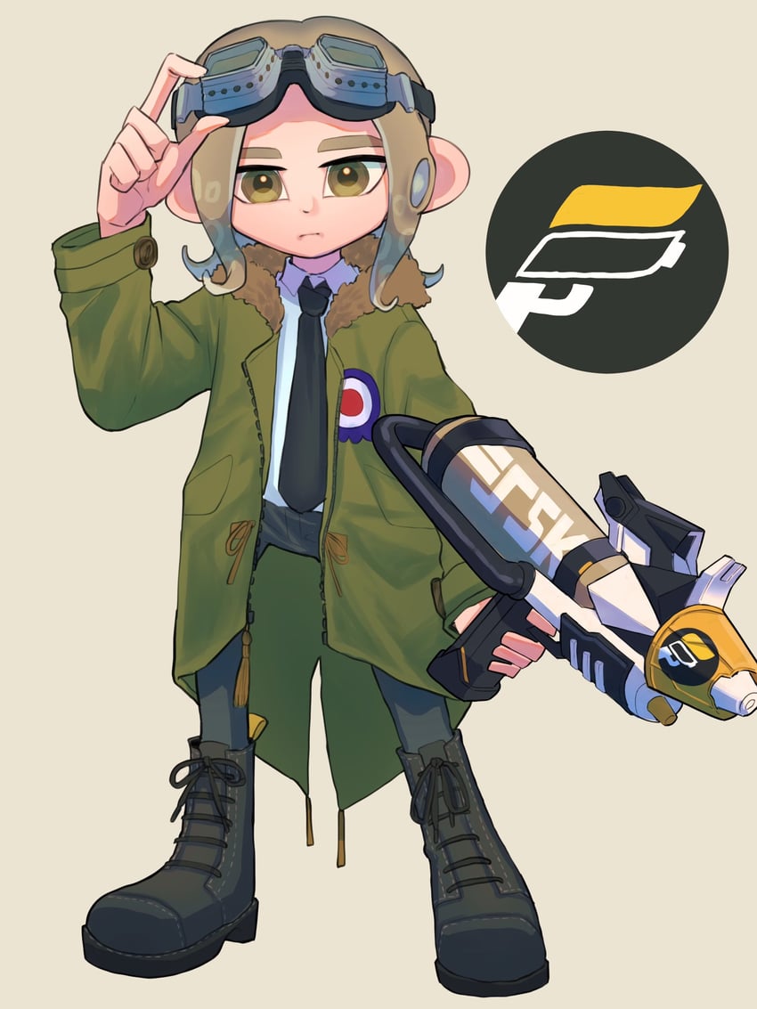 octoling player character and octoling boy (splatoon and 1 more) drawn by nastar_r0