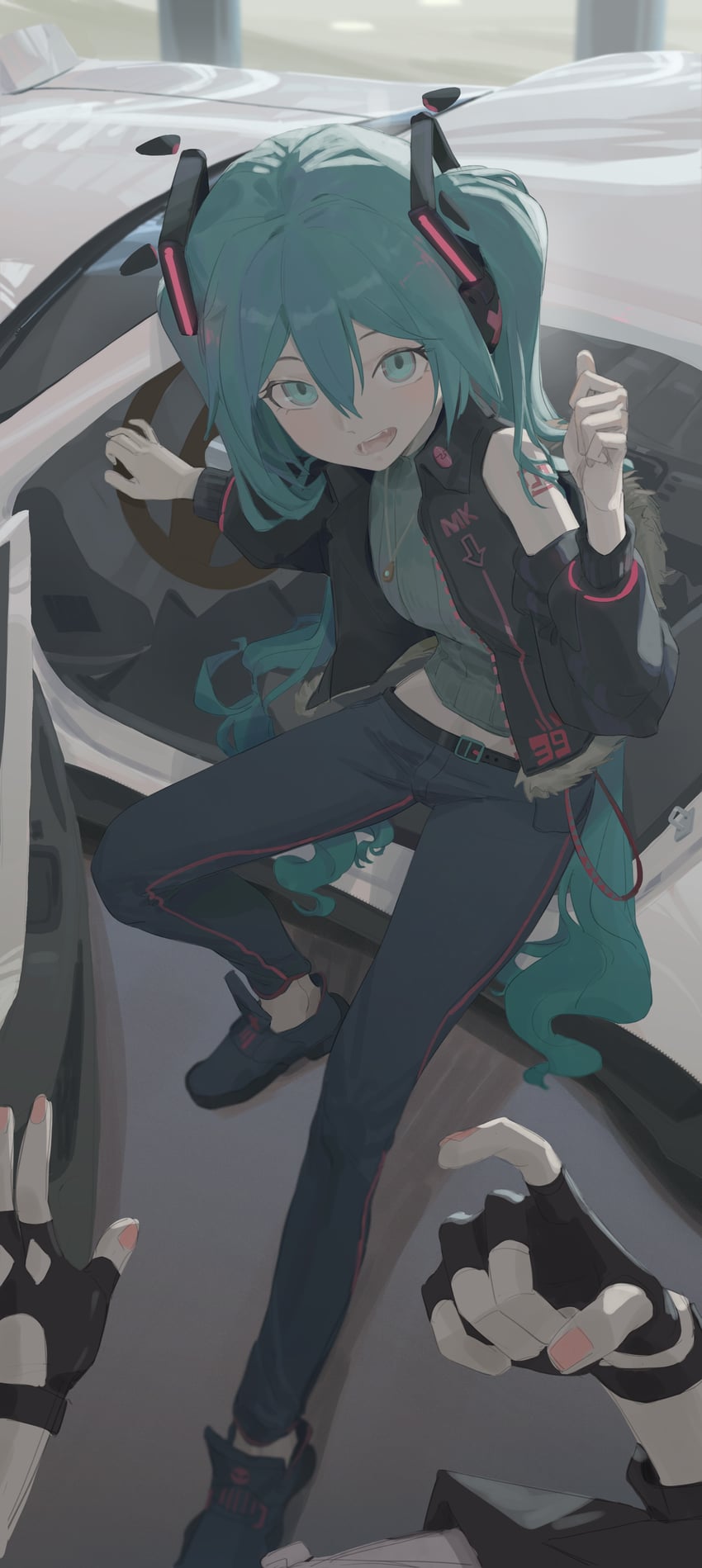 hatsune miku (vocaloid and 2 more) drawn by kakiradio