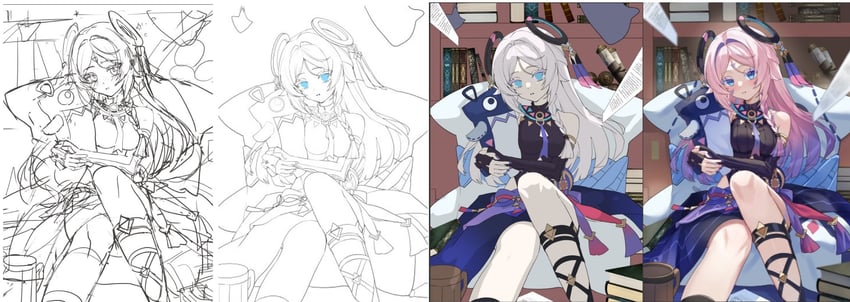 citlali, itzpapa, and citlalin (genshin impact) drawn by tsukimori_mochi