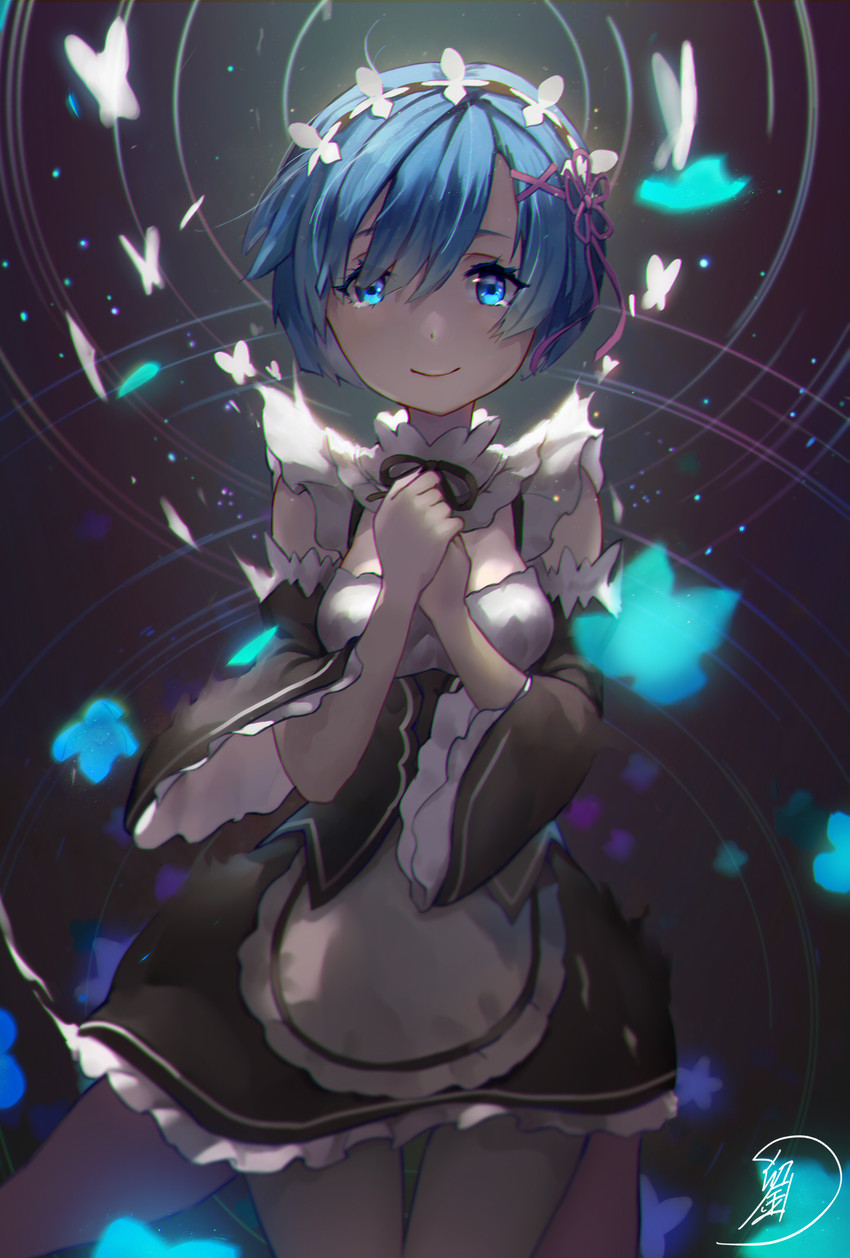 rem (re:zero kara hajimeru isekai seikatsu) drawn by fukafusa