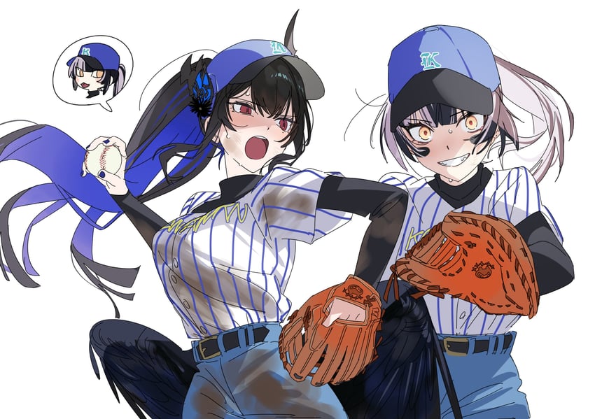 shiori novella, nerissa ravencroft, and pokey (hololive and 1 more) drawn by yomosaka