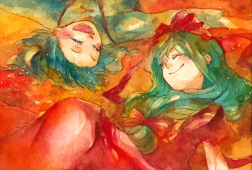 kawashiro nitori and kagiyama hina (touhou) drawn by campanula-star