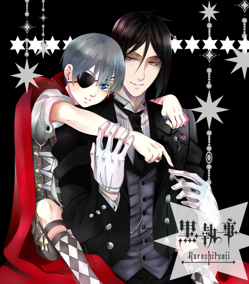 ciel phantomhive and sebastian michaelis (kuroshitsuji) drawn by chiarasanchi
