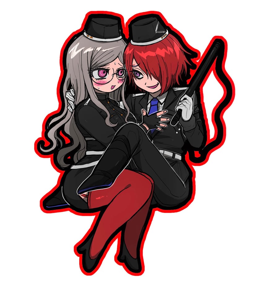 yomi hellsmile and martina electro (master detective archives: rain code) drawn by kinu_(konoyoha_mtgi)