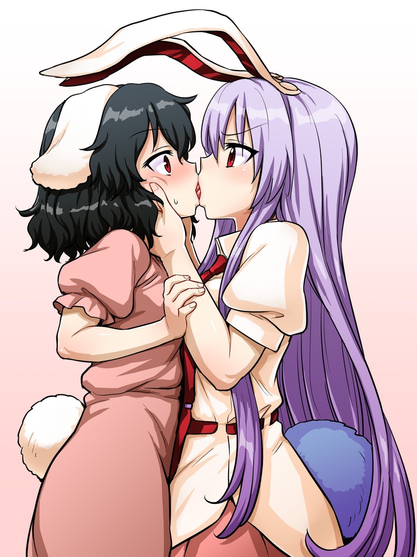 reisen udongein inaba and inaba tewi (touhou) drawn by itou_yuuji