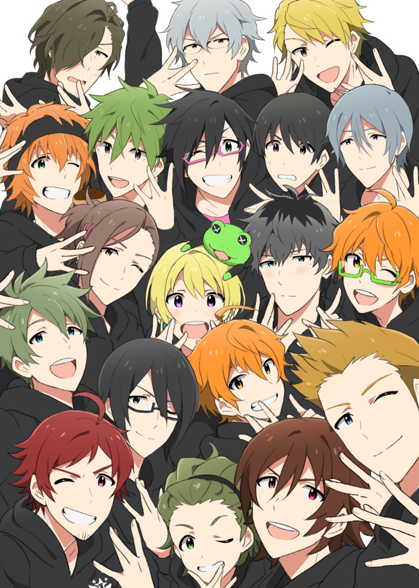 amagase touma, pierre bichelberger, tendo teru, mitarai shouta, iseya shiki, and 12 more (idolmaster and 1 more) drawn by taa_(tasan)