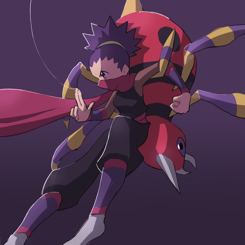 ariados and janine (pokemon and 1 more) drawn by ffccll