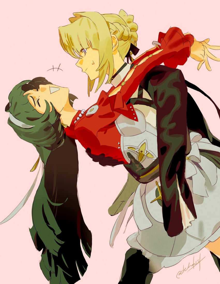 evelyn chevalier and astra yao (zenless zone zero) drawn by stcharls_st