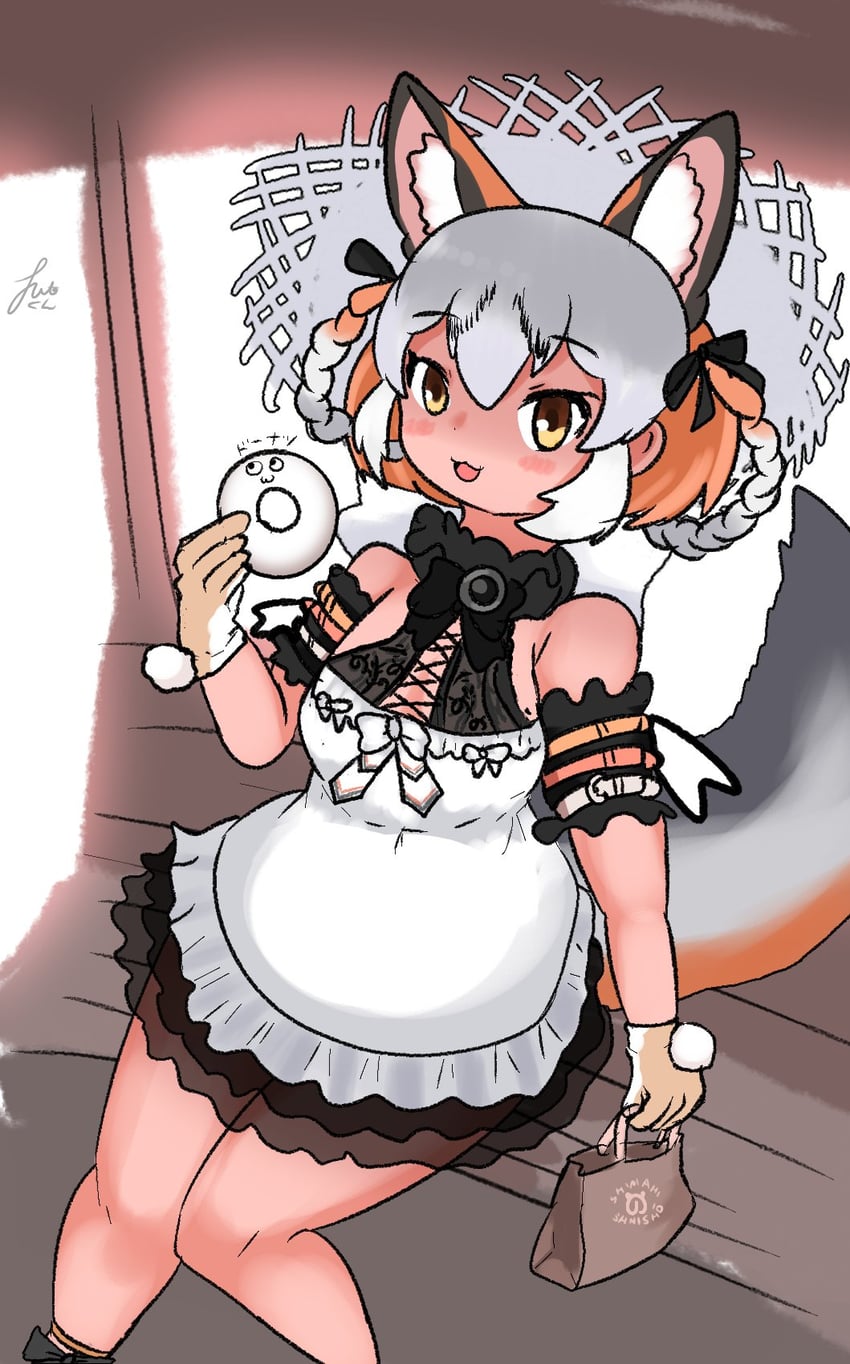 island fox (kemono friends and 1 more) drawn by futo_utsu