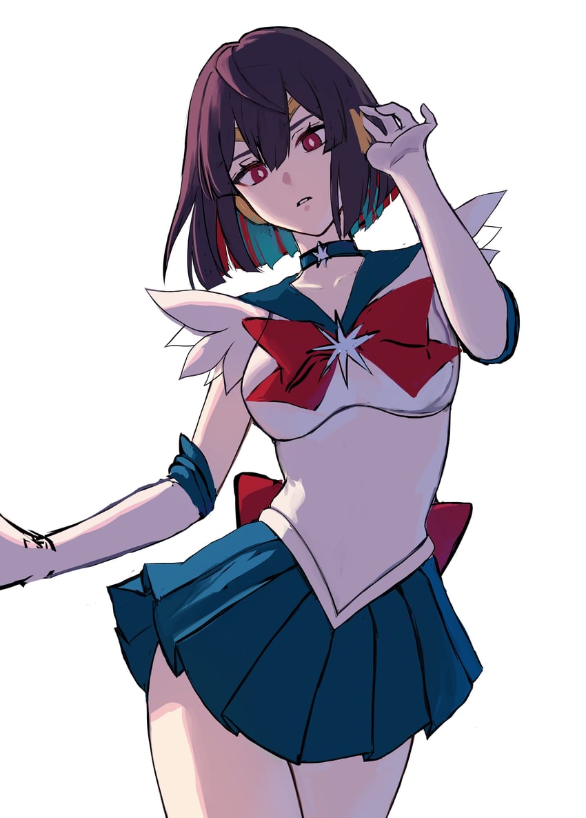 sailor saturn and xueyi (honkai and 2 more) drawn by michiko_(ui29)