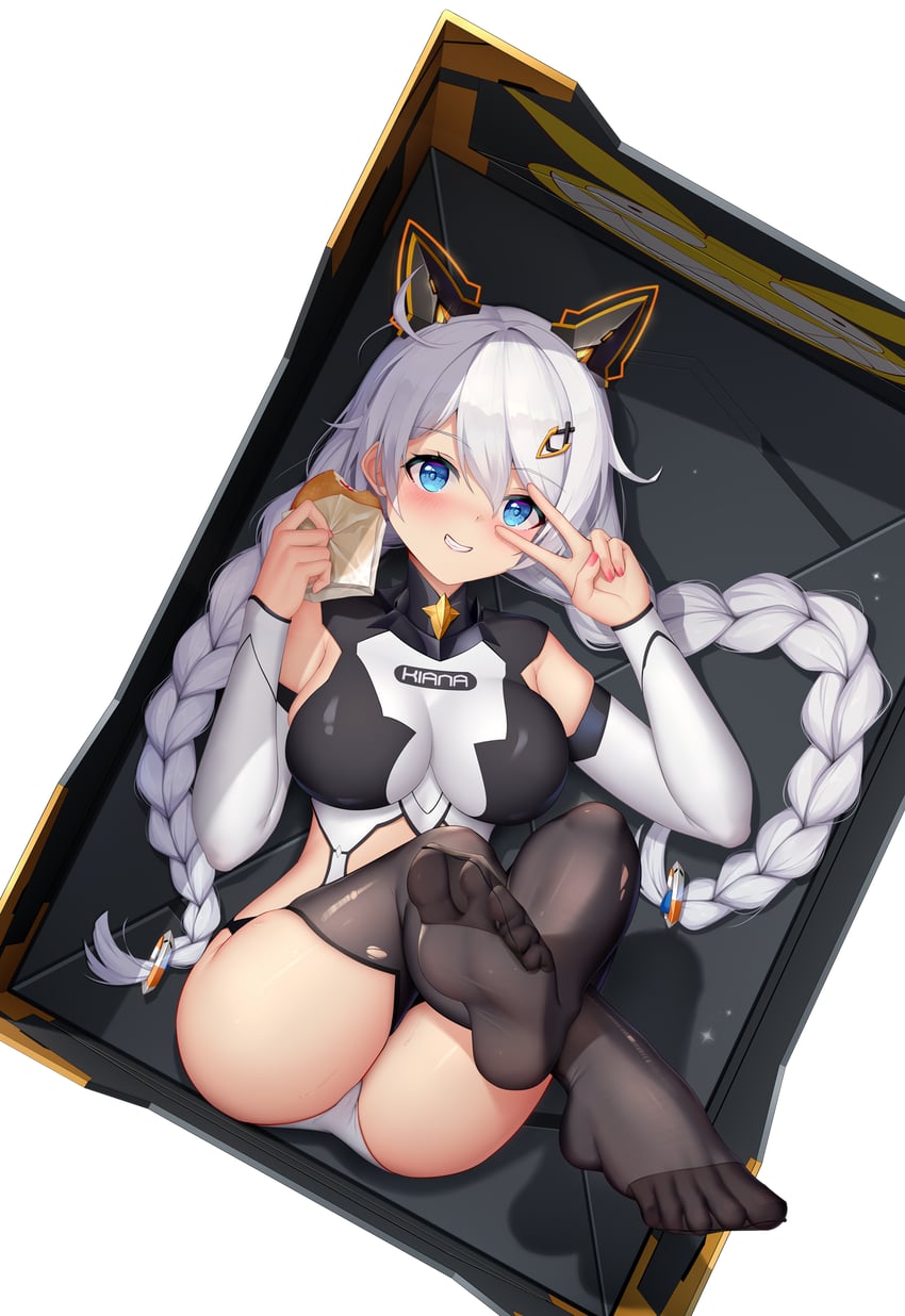 kiana kaslana and homu (honkai and 1 more) drawn by lrh0123