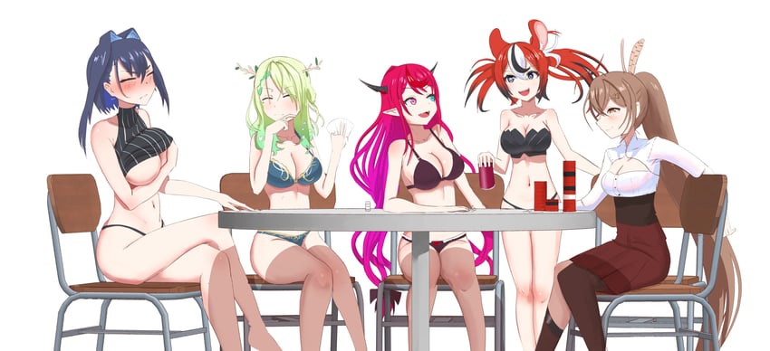 ouro kronii, nanashi mumei, hakos baelz, ceres fauna, and irys (hololive and 1 more) drawn by angelchama